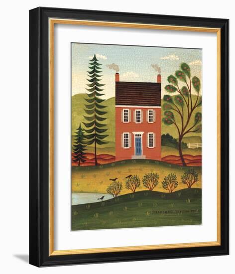 House and Lake-Diane Ulmer Pedersen-Framed Art Print