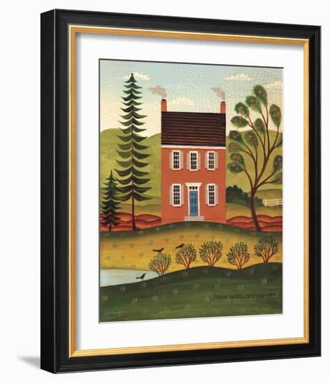 House and Lake-Diane Ulmer Pedersen-Framed Giclee Print