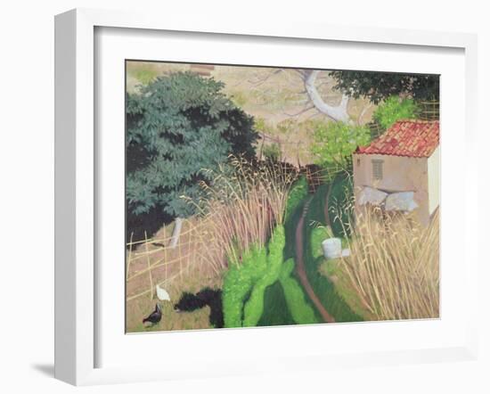 House and Reeds, circa 1921-24-Félix Vallotton-Framed Giclee Print