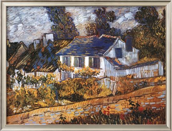 House at Auvers-Vincent van Gogh-Framed Textured Art