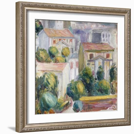 House at Cagnes-Pierre-Auguste Renoir-Framed Giclee Print