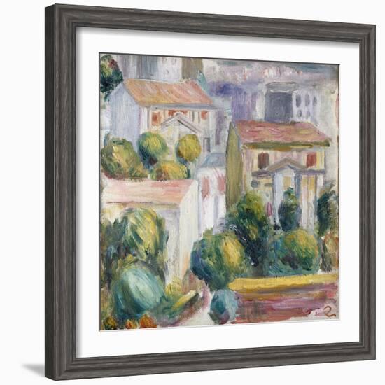 House at Cagnes-Pierre-Auguste Renoir-Framed Giclee Print