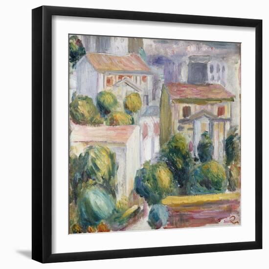 House at Cagnes-Pierre-Auguste Renoir-Framed Giclee Print