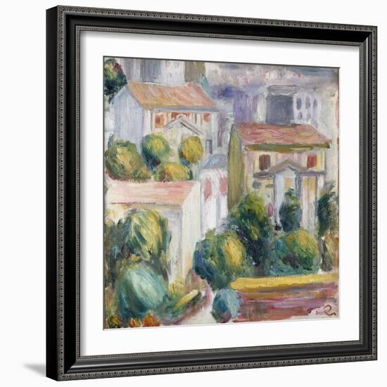 House at Cagnes-Pierre-Auguste Renoir-Framed Giclee Print