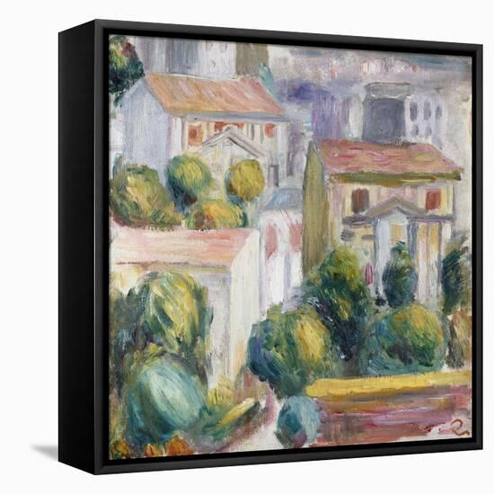 House at Cagnes-Eugène Boudin-Framed Premier Image Canvas