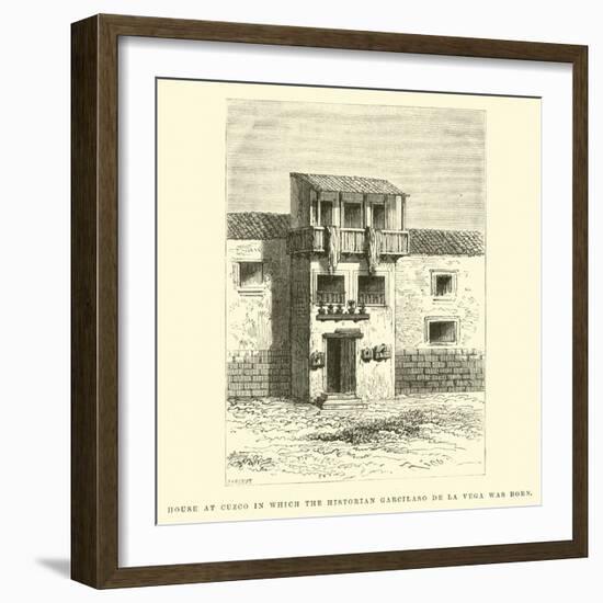 House at Cuzco in Which the Historian Garcilaso De La Vega Was Born-Édouard Riou-Framed Giclee Print