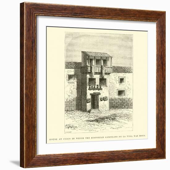 House at Cuzco in Which the Historian Garcilaso De La Vega Was Born-Édouard Riou-Framed Giclee Print