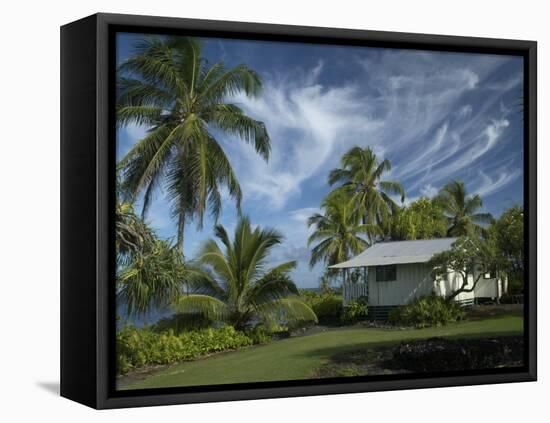 House at Kalahu Point near Hana, Maui, Hawaii, USA-Bruce Behnke-Framed Premier Image Canvas