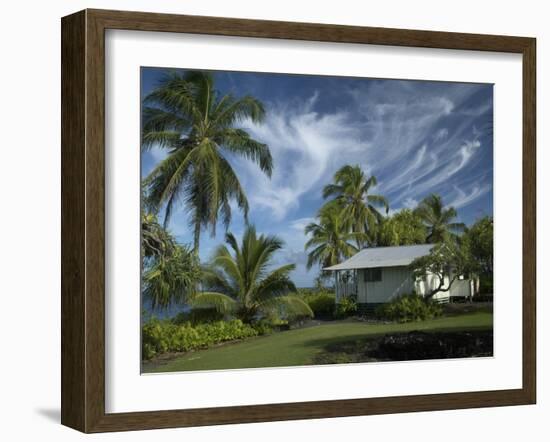 House at Kalahu Point near Hana, Maui, Hawaii, USA-Bruce Behnke-Framed Photographic Print