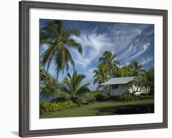 House at Kalahu Point near Hana, Maui, Hawaii, USA-Bruce Behnke-Framed Photographic Print