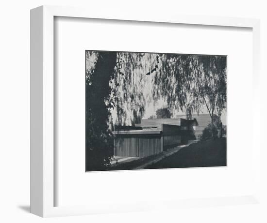 'House at Los Angeles by Richard J Neutra. - The aspect from the road approach', 1942-Unknown-Framed Photographic Print
