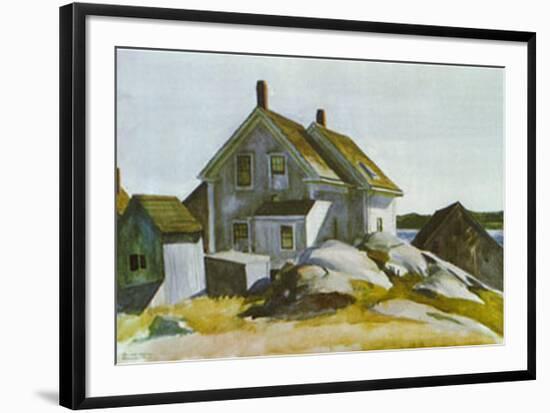 House At Old Fort-Edward Hopper-Framed Art Print