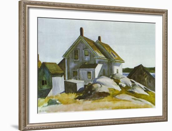 House At Old Fort-Edward Hopper-Framed Art Print