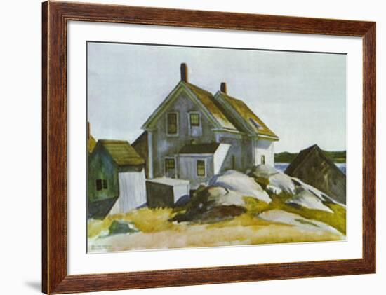 House At Old Fort-Edward Hopper-Framed Art Print