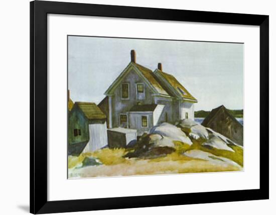 House At Old Fort-Edward Hopper-Framed Art Print