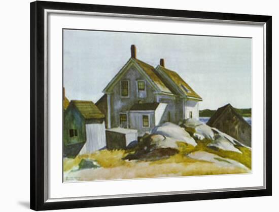 House At Old Fort-Edward Hopper-Framed Art Print