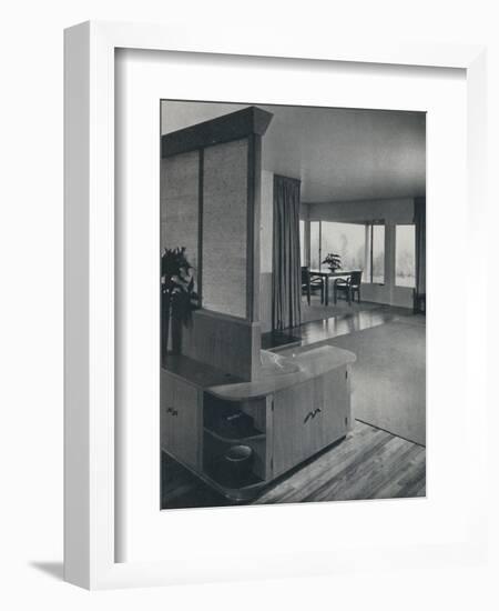 'House at Pomona, California...looking across the living room', 1942-Unknown-Framed Photographic Print