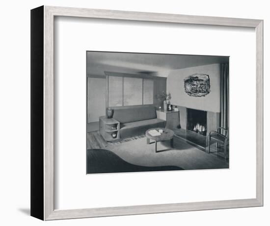 'House at Pomona, California - the living room from the other side of the partition', 1942-Unknown-Framed Photographic Print