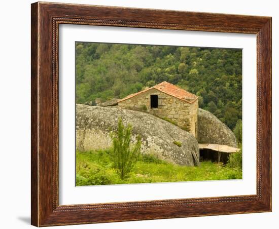 House Between Rocks of Porto and Ota, Corsica, France-Trish Drury-Framed Photographic Print