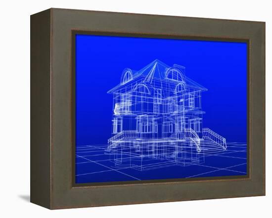 House Blueprint-Mike_Kiev-Framed Stretched Canvas