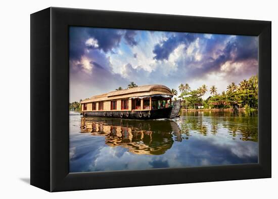 House Boat in Backwaters-Marina Pissarova-Framed Premier Image Canvas