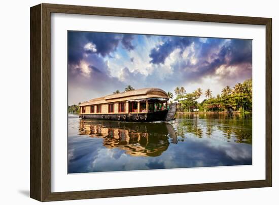 House Boat in Backwaters-Marina Pissarova-Framed Photographic Print