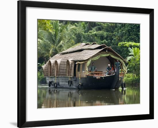 House Boat on the Backwaters, Near Alappuzha (Alleppey), Kerala, India, Asia-Stuart Black-Framed Photographic Print