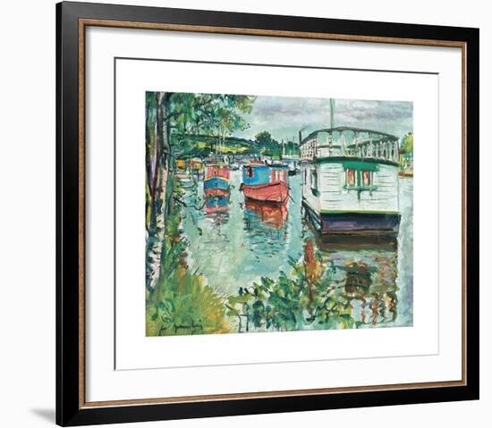 House Boats, Loch Lomond-George Leslie Hunter-Framed Premium Giclee Print