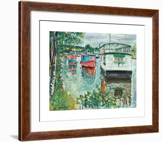 House Boats, Loch Lomond-George Leslie Hunter-Framed Premium Giclee Print