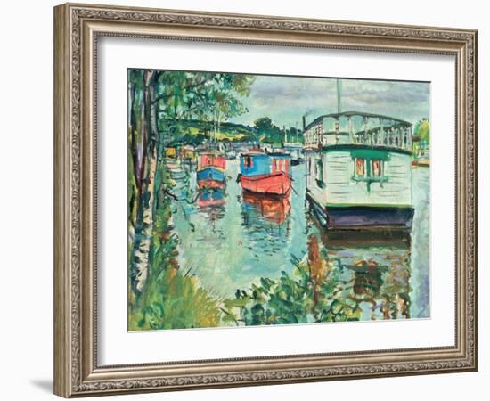 House Boats, Loch Lomond-George Leslie Hunter-Framed Giclee Print