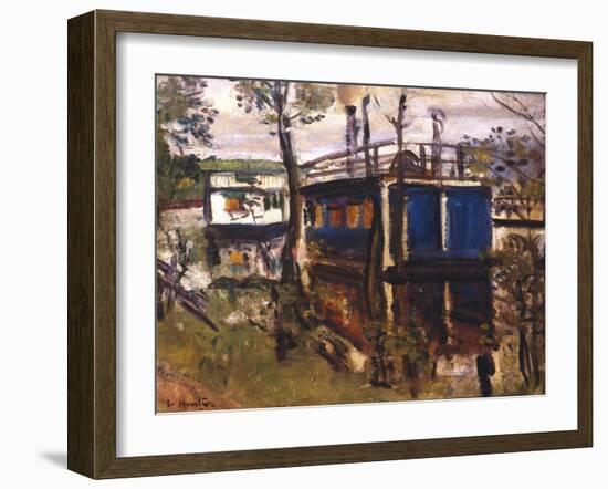 House Boats, Loch Lomond-George Leslie Hunter-Framed Giclee Print