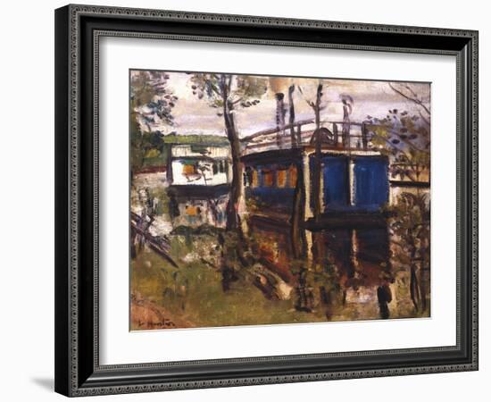 House Boats, Loch Lomond-George Leslie Hunter-Framed Giclee Print