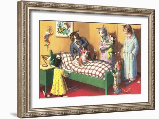 House Call for Crazy Cats-null-Framed Art Print