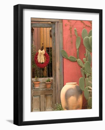 House Detail, Presidio Historic District, Tucson, Arizona, USA-Walter Bibikow-Framed Photographic Print
