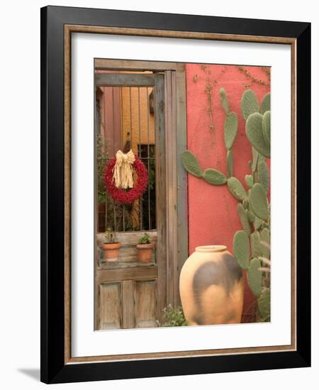 House Detail, Presidio Historic District, Tucson, Arizona, USA-Walter Bibikow-Framed Photographic Print