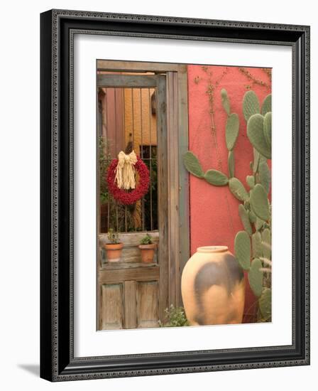 House Detail, Presidio Historic District, Tucson, Arizona, USA-Walter Bibikow-Framed Photographic Print