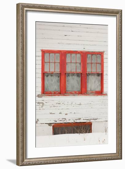 House Detail, Winter, Crested Butte, Colorado, USA-Walter Bibikow-Framed Photographic Print