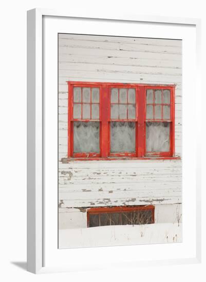 House Detail, Winter, Crested Butte, Colorado, USA-Walter Bibikow-Framed Photographic Print