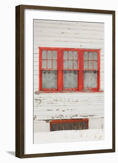 House Detail, Winter, Crested Butte, Colorado, USA-Walter Bibikow-Framed Photographic Print