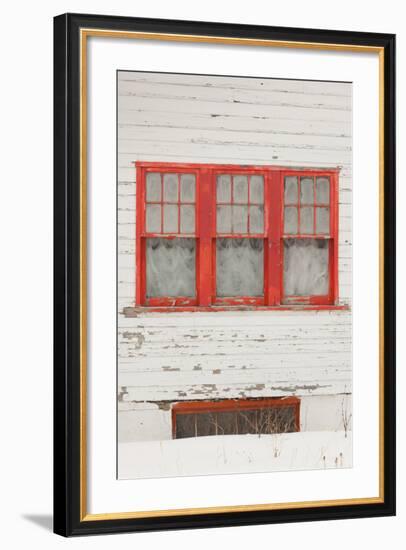 House Detail, Winter, Crested Butte, Colorado, USA-Walter Bibikow-Framed Photographic Print