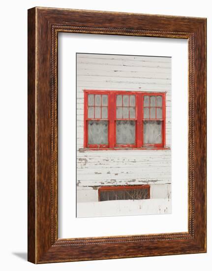 House Detail, Winter, Crested Butte, Colorado, USA-Walter Bibikow-Framed Photographic Print