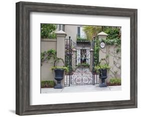 House Entrance, Historic District, Charleston, South Carolina, USA-Rob Tilley-Framed Photographic Print