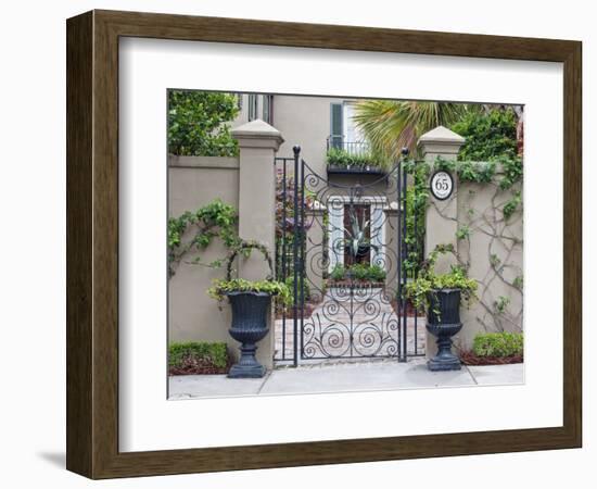 House Entrance, Historic District, Charleston, South Carolina, USA-Rob Tilley-Framed Photographic Print