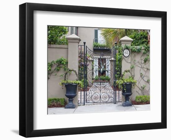 House Entrance, Historic District, Charleston, South Carolina, USA-Rob Tilley-Framed Photographic Print