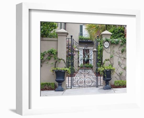 House Entrance, Historic District, Charleston, South Carolina, USA-Rob Tilley-Framed Photographic Print