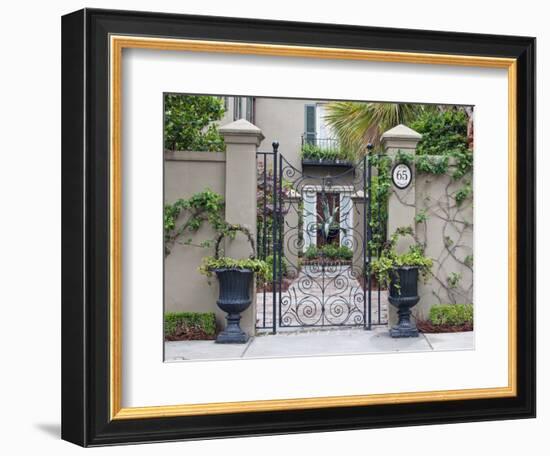 House Entrance, Historic District, Charleston, South Carolina, USA-Rob Tilley-Framed Photographic Print