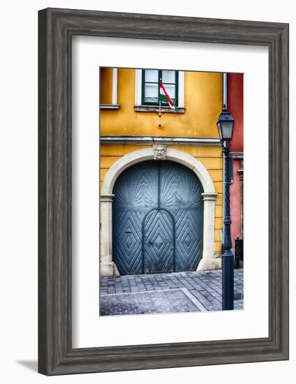 House Exterior On Castle Hill, Budapest, Hungary-George Oze-Framed Photographic Print