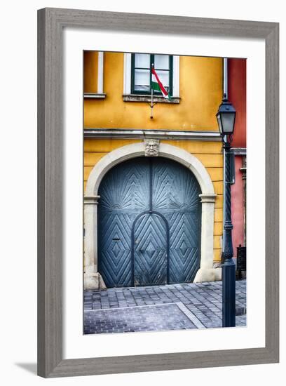 House Exterior On Castle Hill, Budapest, Hungary-George Oze-Framed Photographic Print