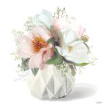 Pink Mason Jar Floral-House Fenway-Framed Art Print