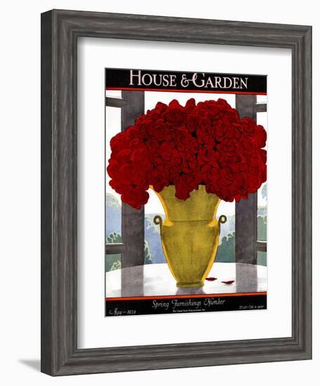 House & Garden Cover - May 1924-André E. Marty-Framed Premium Giclee Print